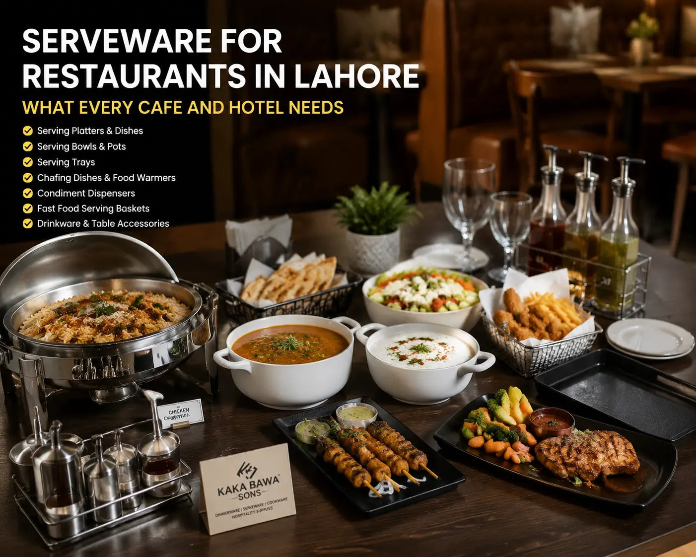 Serveware for Restaurants in Lahore: What Every Cafe and Hotel Needs Kaka Bawa Sons