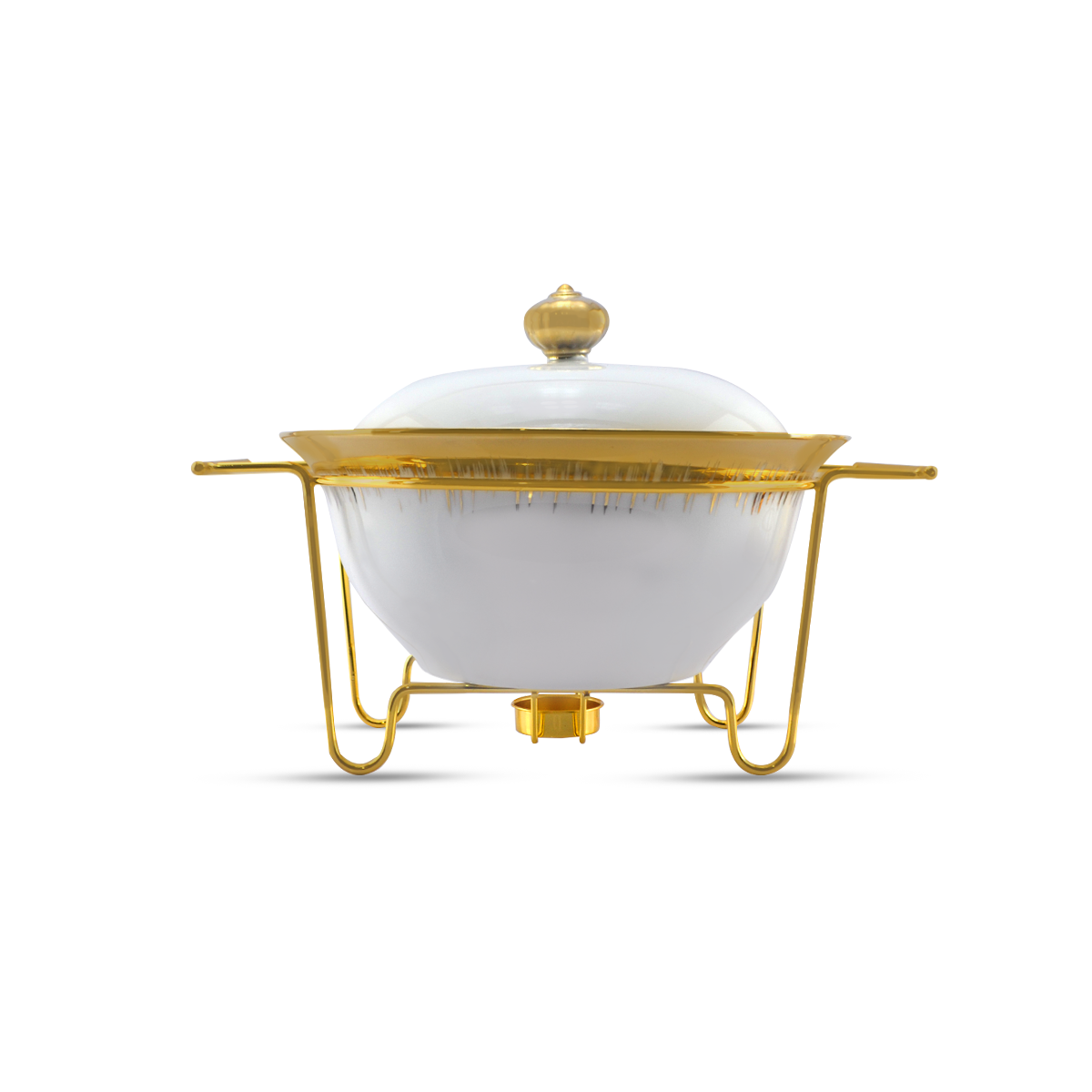 S/W Donga With Glass Lid and Golden Stand