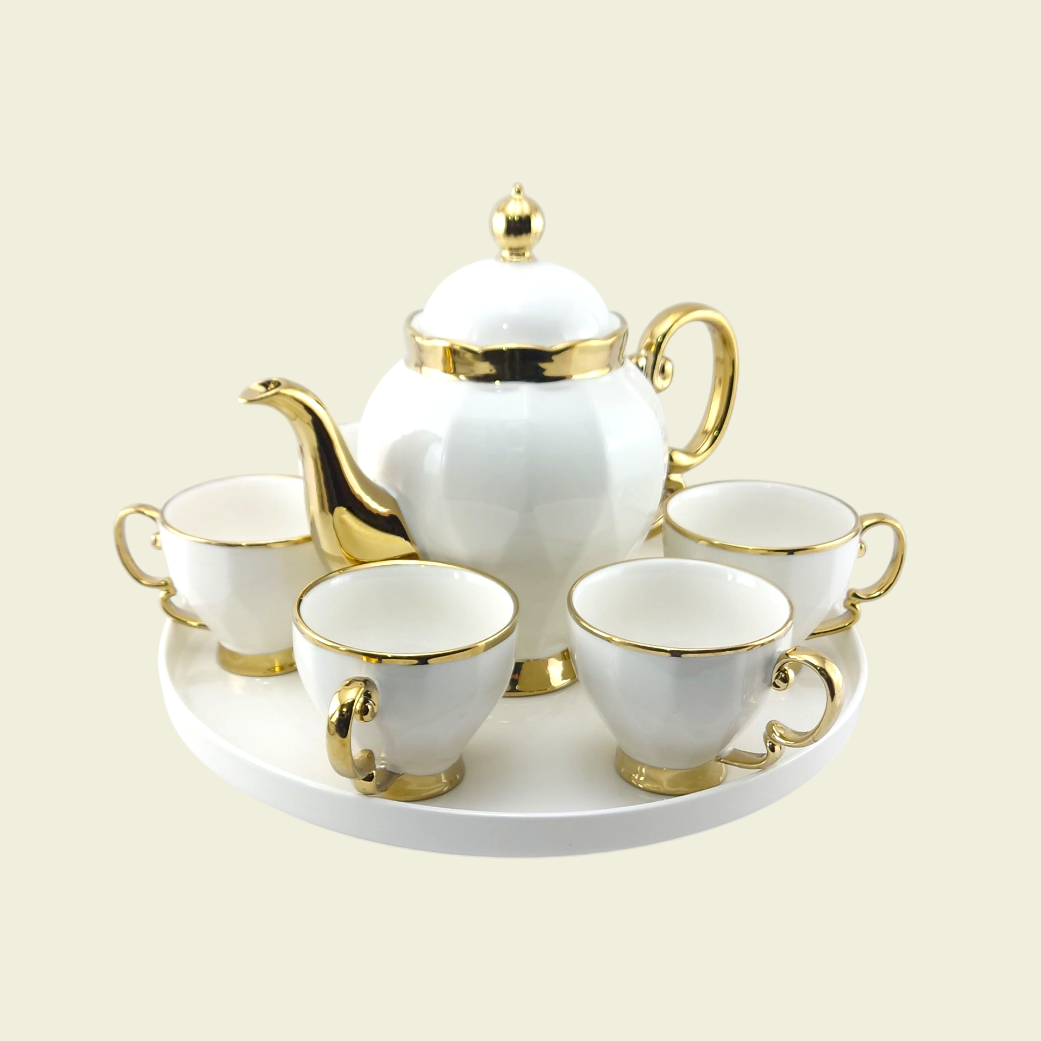 Royal 9-Piece Coffee Set With Rotating Tray