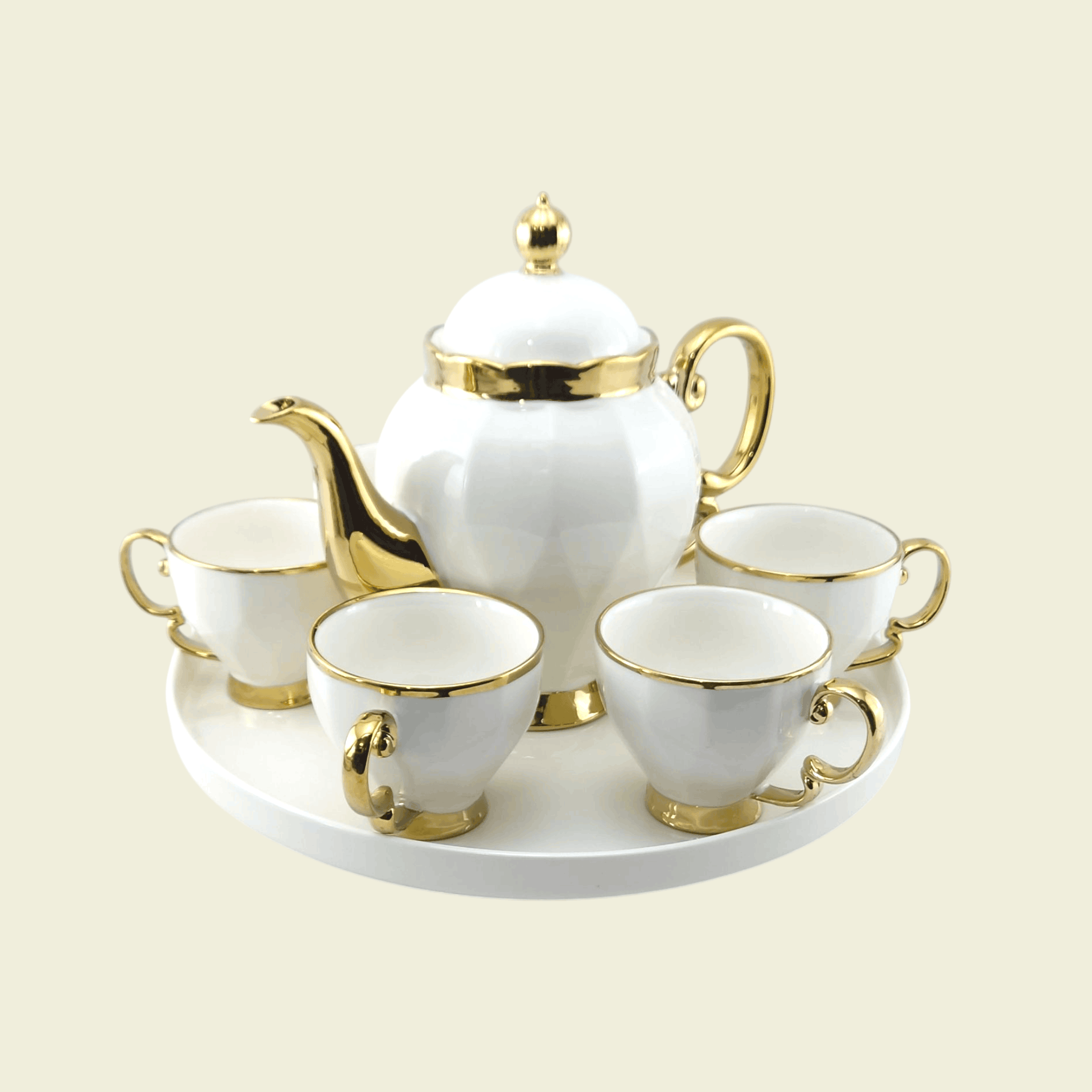 Royal 9-Piece Coffee Set With Rotating Tray Kaka Bawa Sons