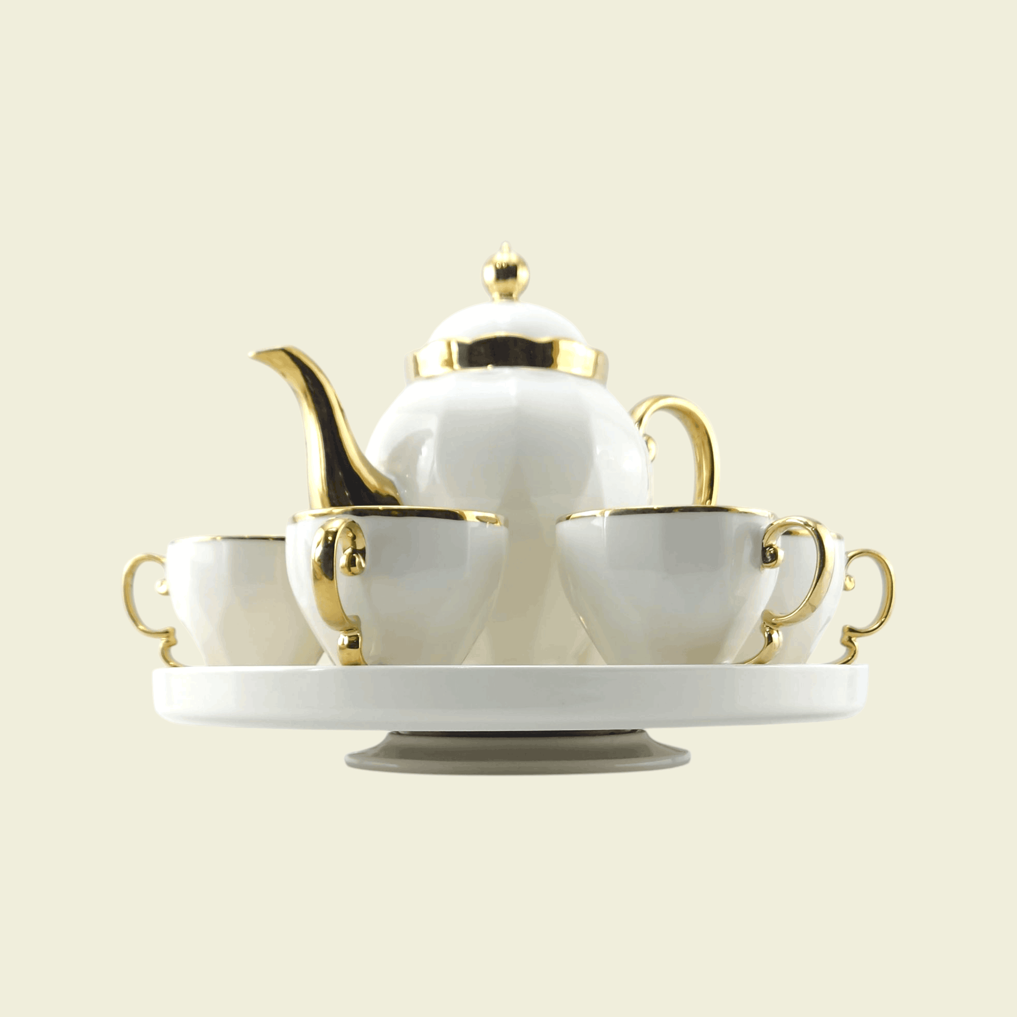 Royal 9-Piece Coffee Set With Rotating Tray Kaka Bawa Sons