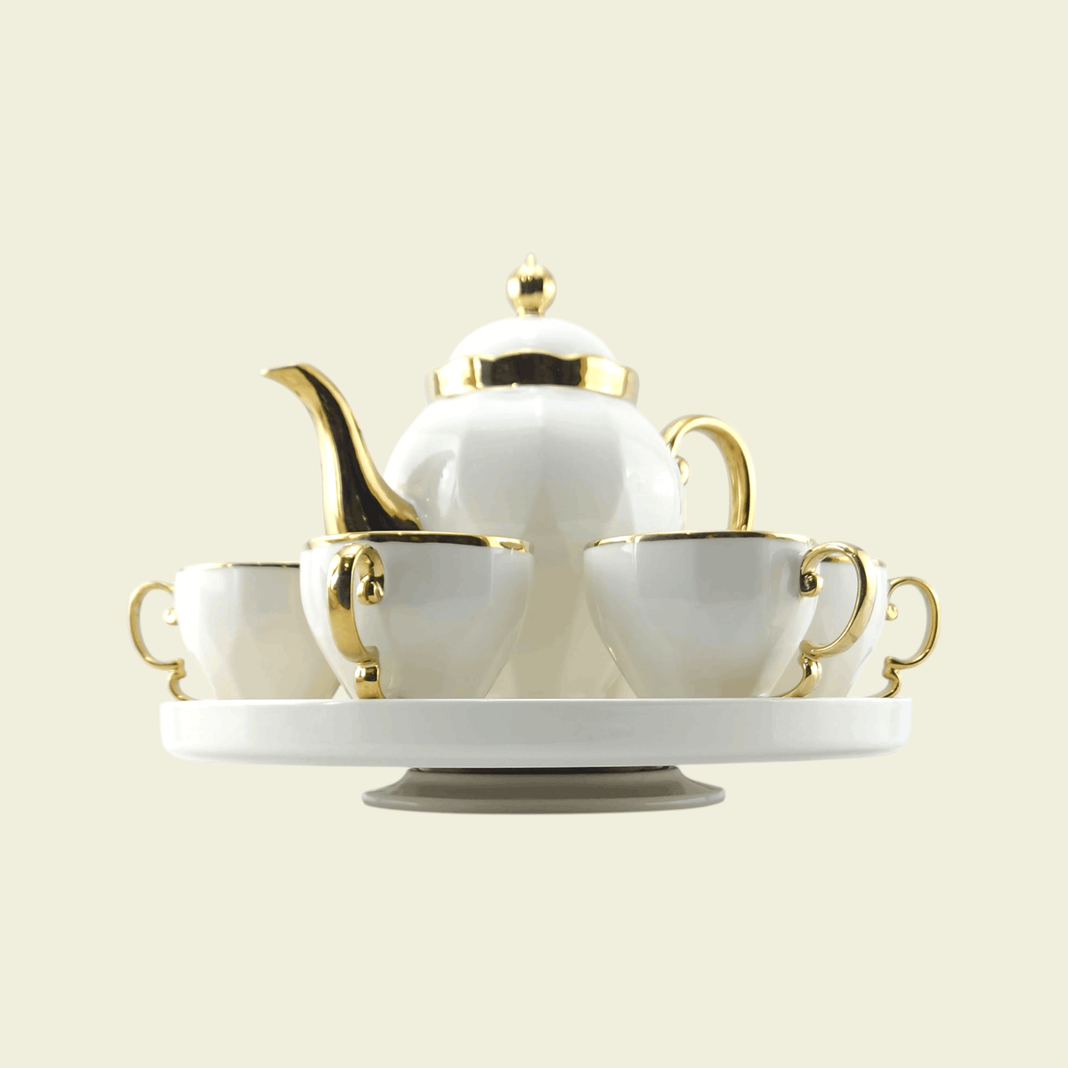 Royal 9-Piece Coffee Set With Rotating Tray Kaka Bawa Sons