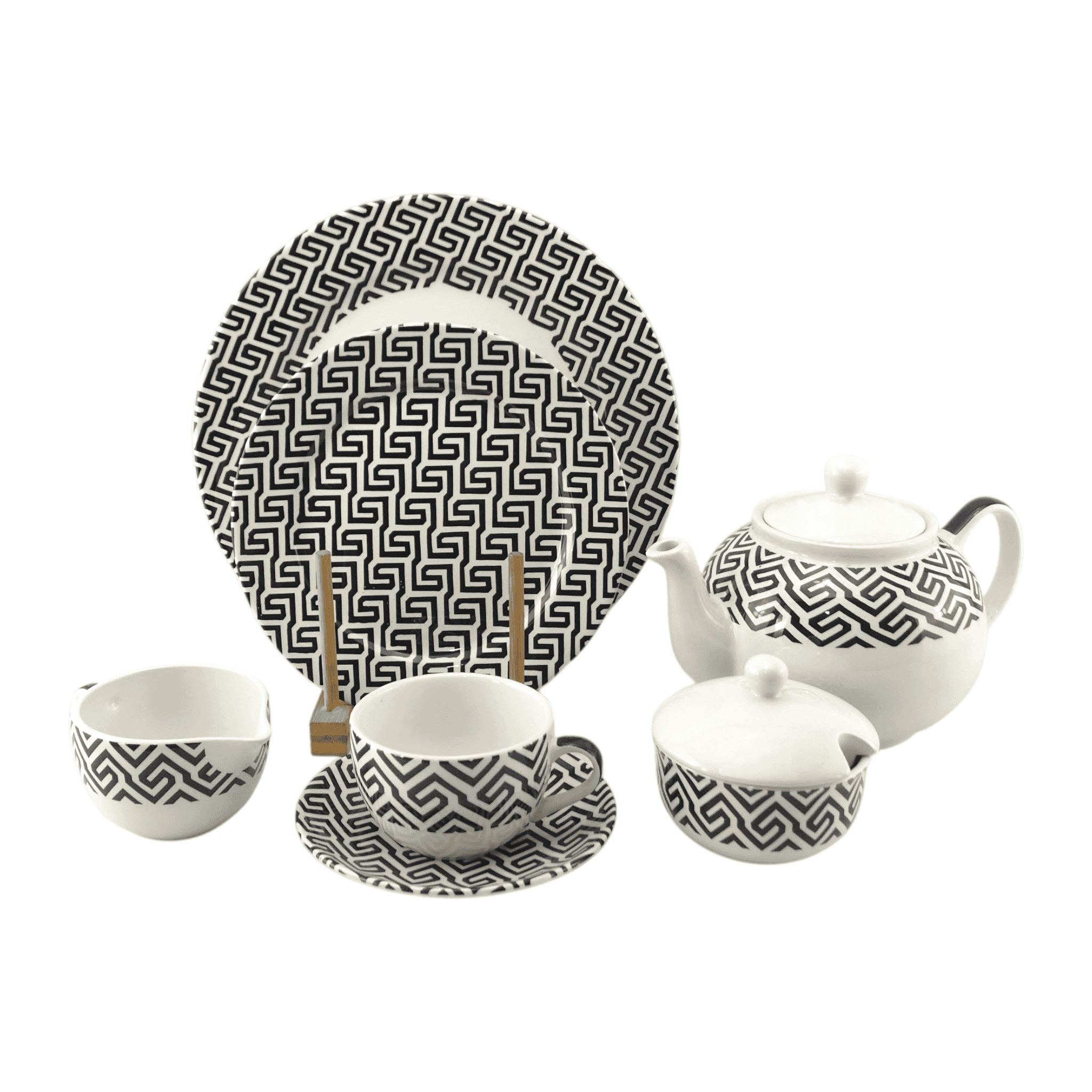 Claytan 24-Piece Tea Set Kaka Bawa Sons