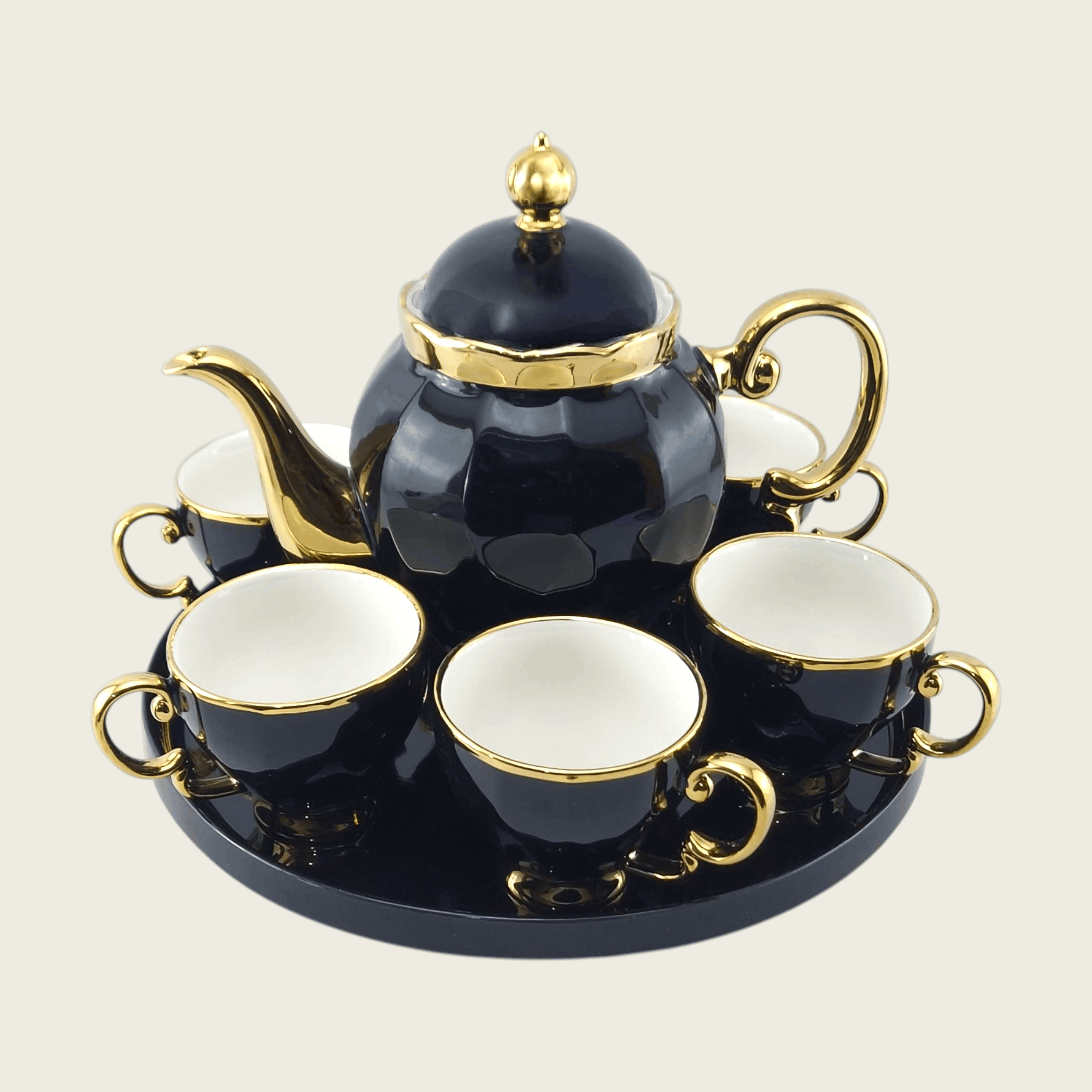 Royal 9-Piece Coffee Set With Rotating Tray Kaka Bawa Sons