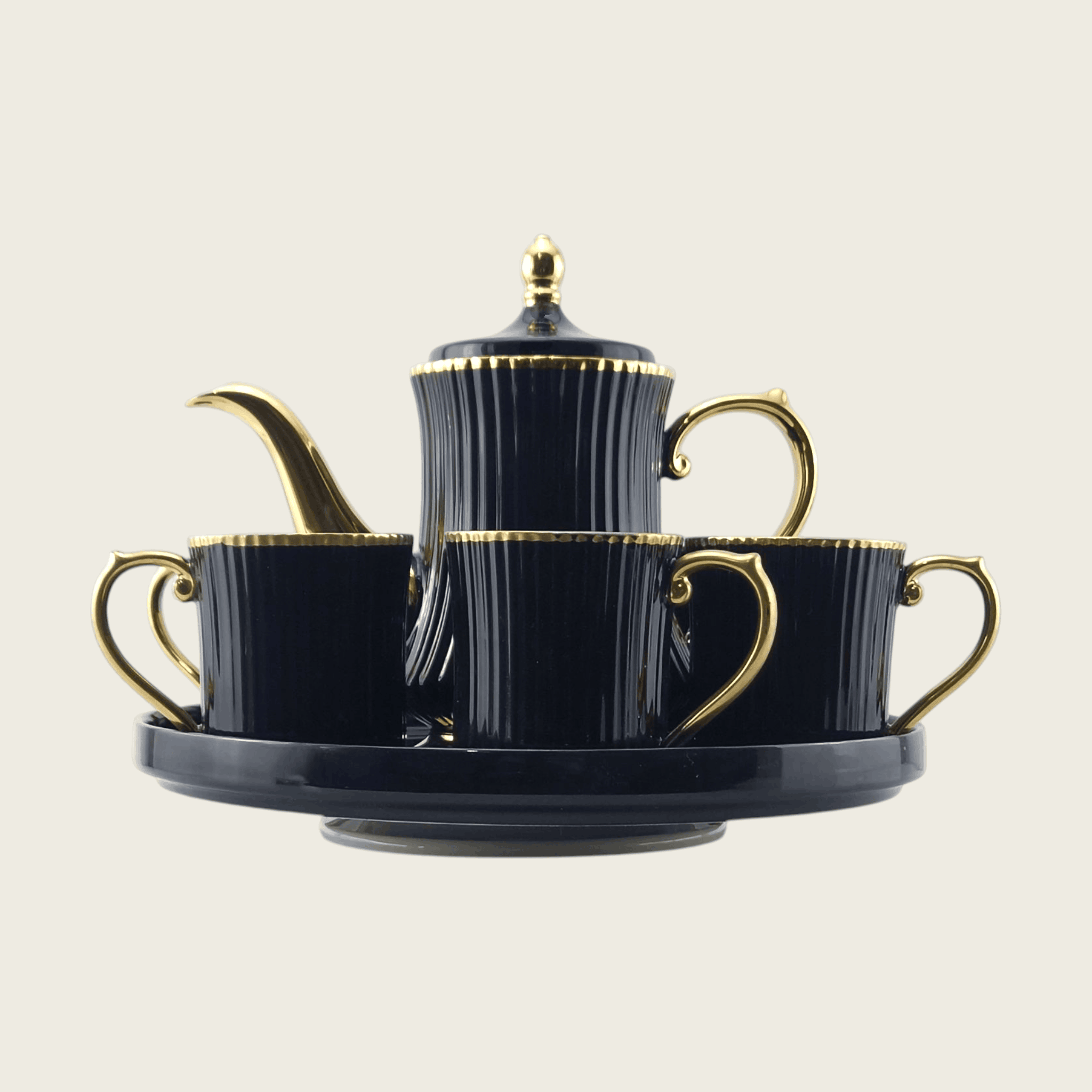 Royal 9-Piece Coffee Set With Rotating Tray Kaka Bawa Sons