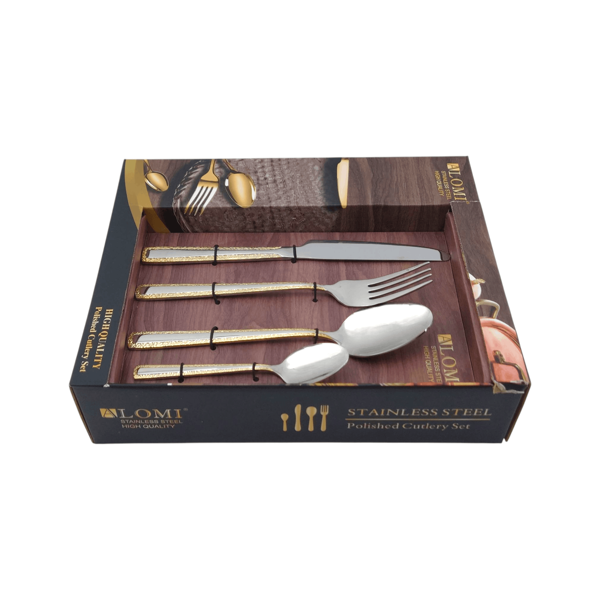 Alomi 24-Piece Cutlery Set With Stand Kaka Bawa Sons