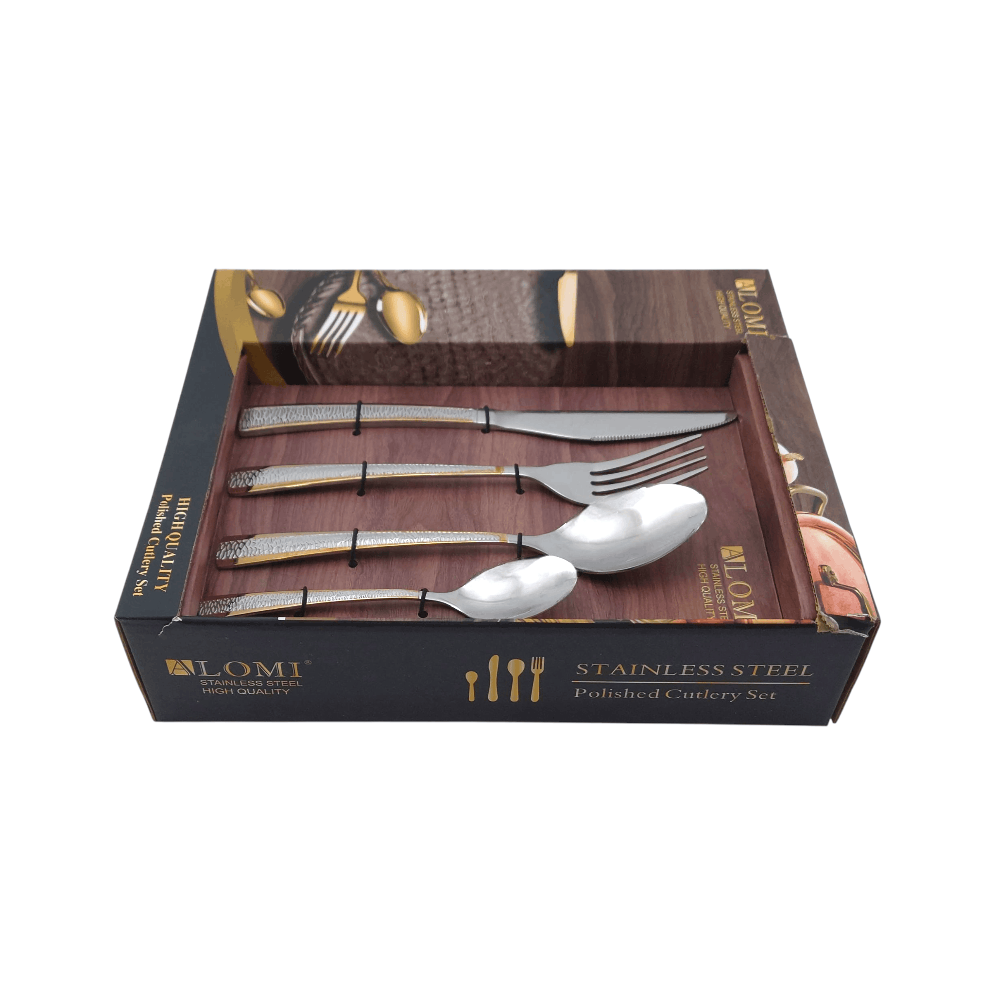 Alomi 24-Piece Cutlery Set With Stand Kaka Bawa Sons