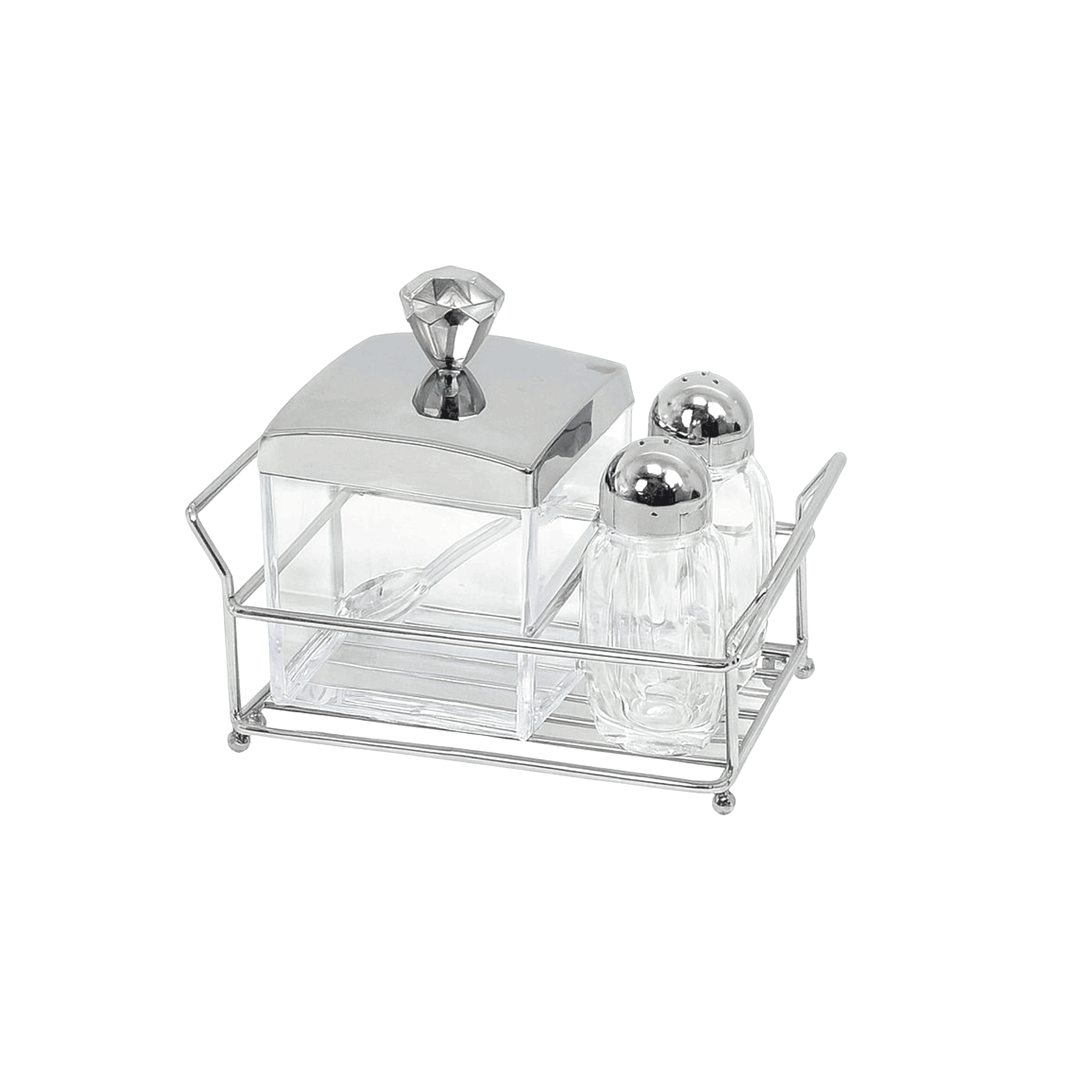 Shengya 3-Piece Condiment Set Silver Kaka Bawa Sons