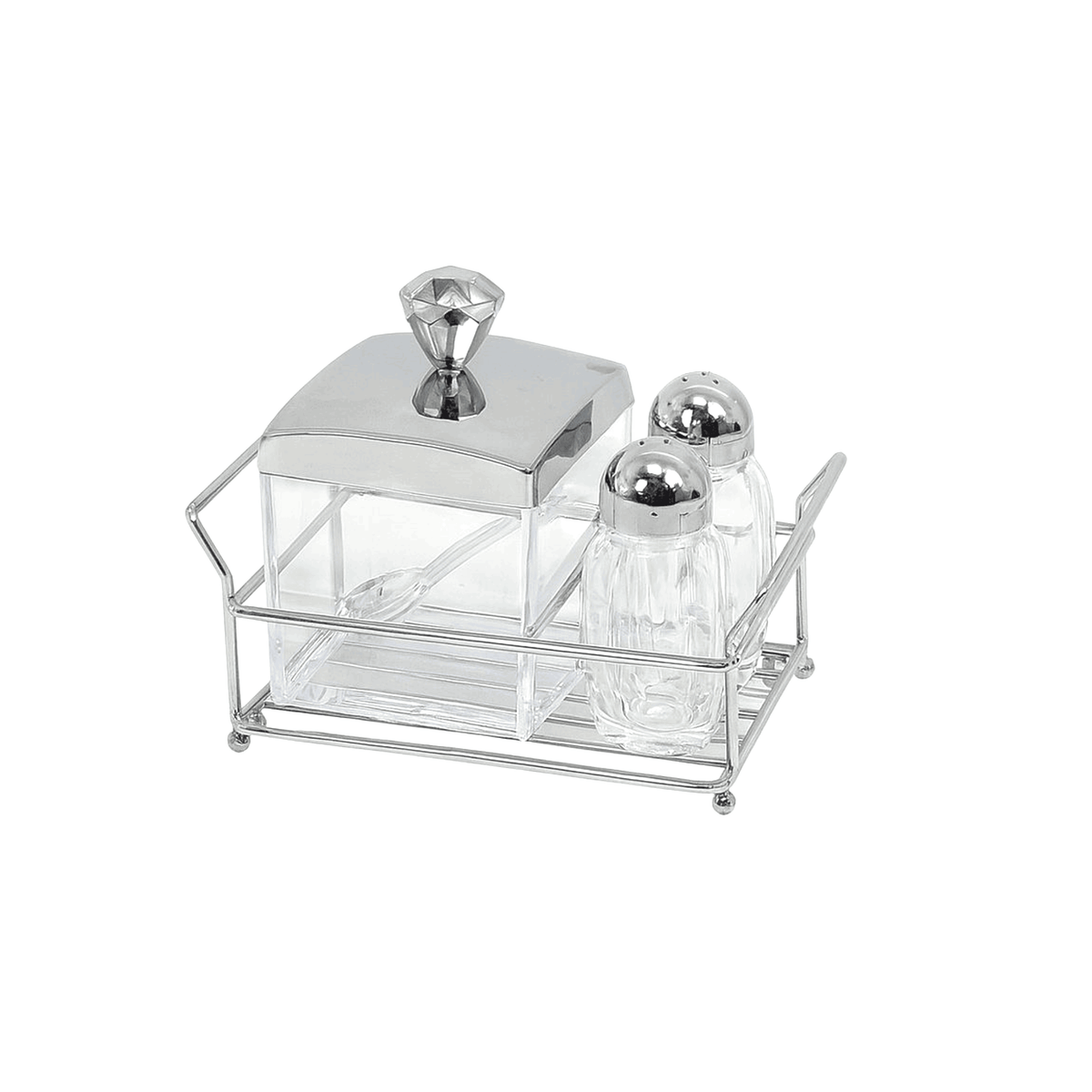 Shengya 3-Piece Condiment Set Silver Kaka Bawa Sons