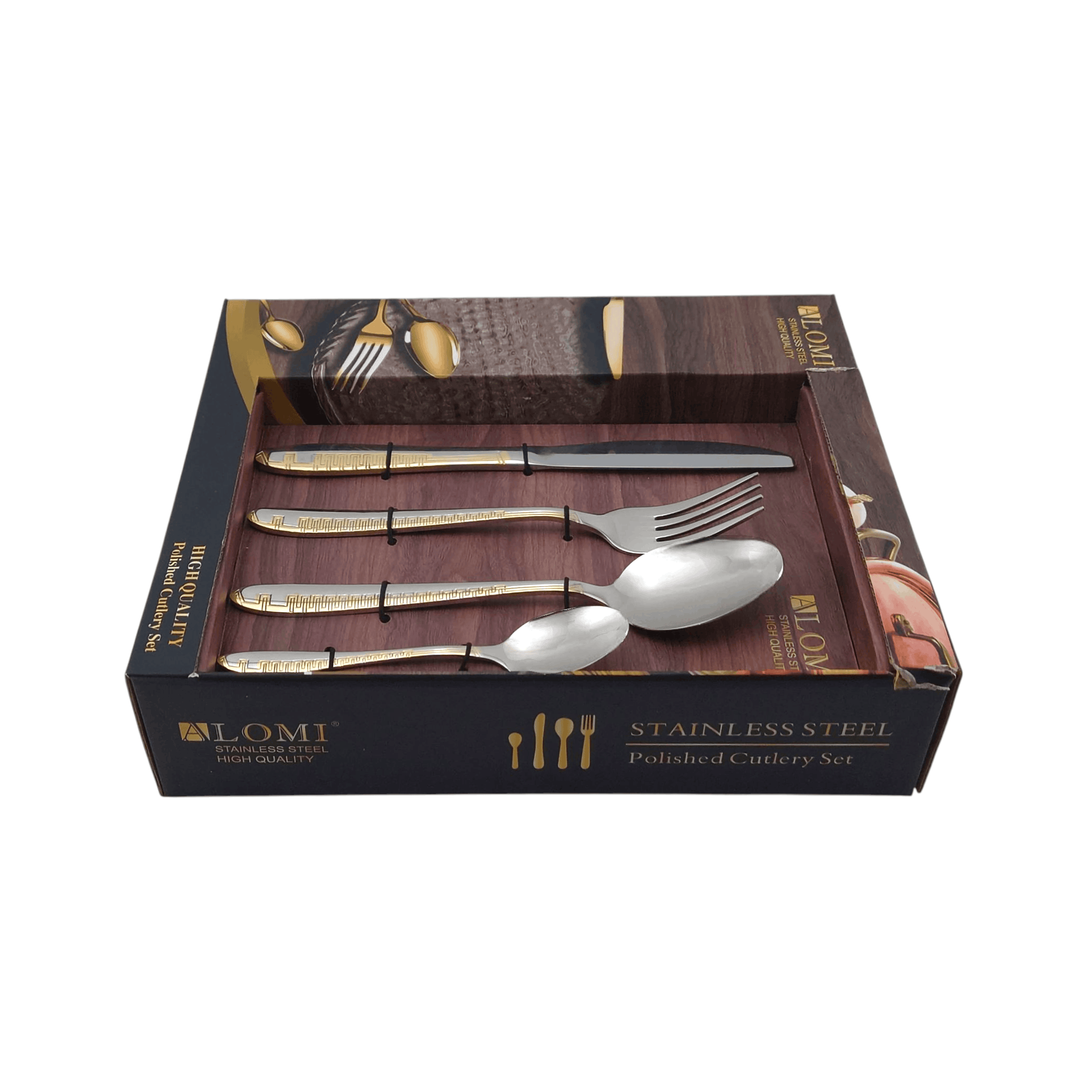 Alomi 24-Piece Cutlery Set With Stand Kaka Bawa Sons