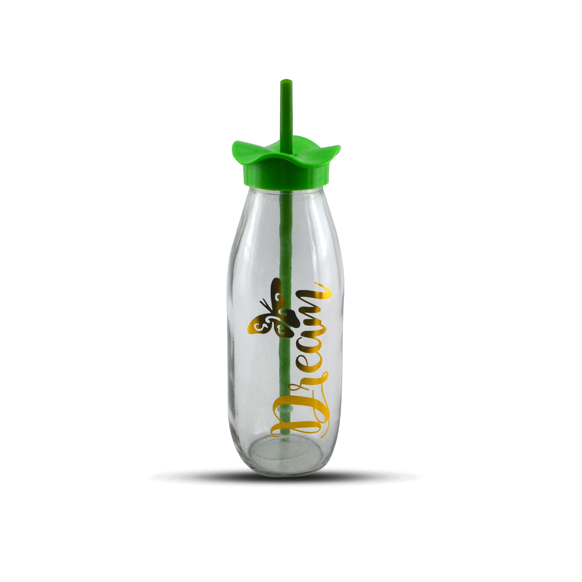 Kleeyo Glass Bottle With Straw