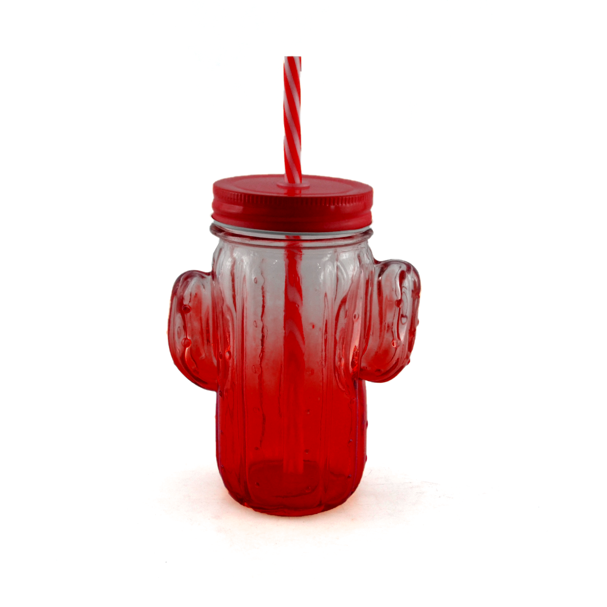 Mason Drink Jar Red