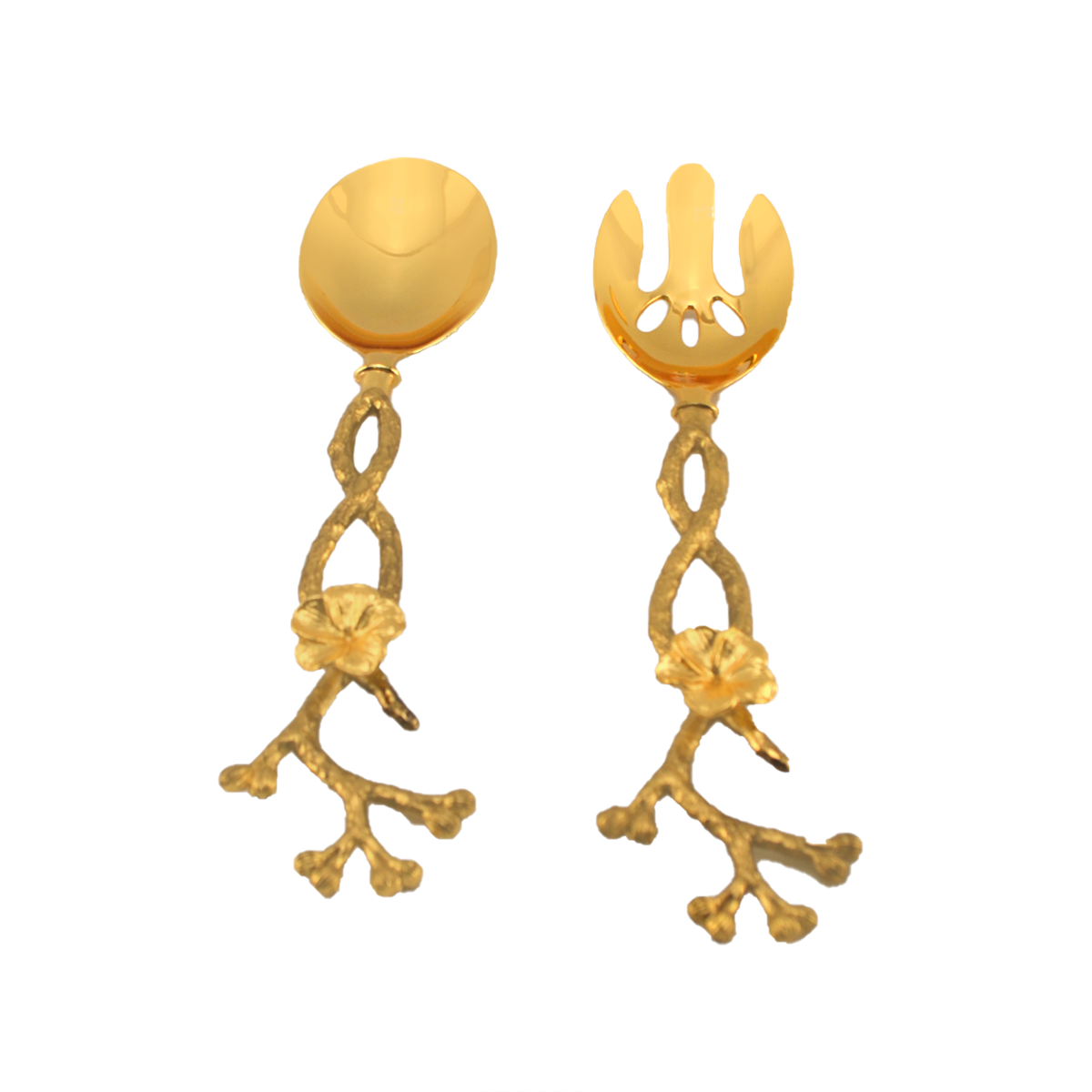 Fancy Spoons Set of 2/PCS Golden 10.2"