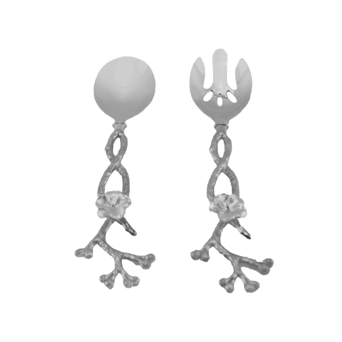 Fancy Salad+Curry Spoon Set Silver