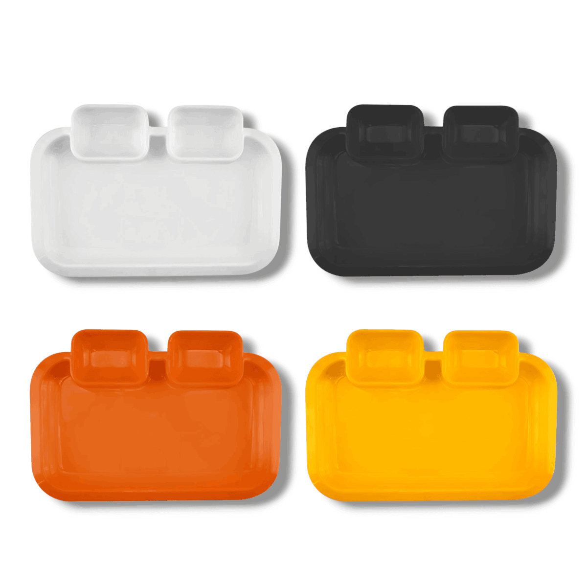 Blaze 3-Portion Melamine Fast Food Dish Kaka Bawa Sons