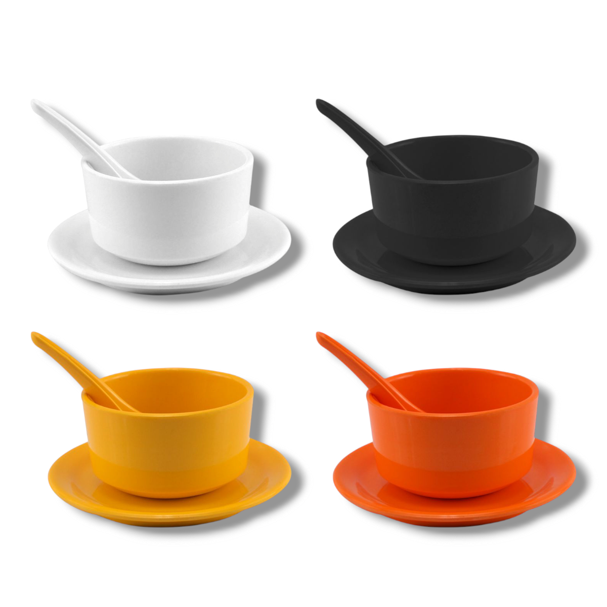 Blaze Melamine 3-Piece Soup Bowl Set