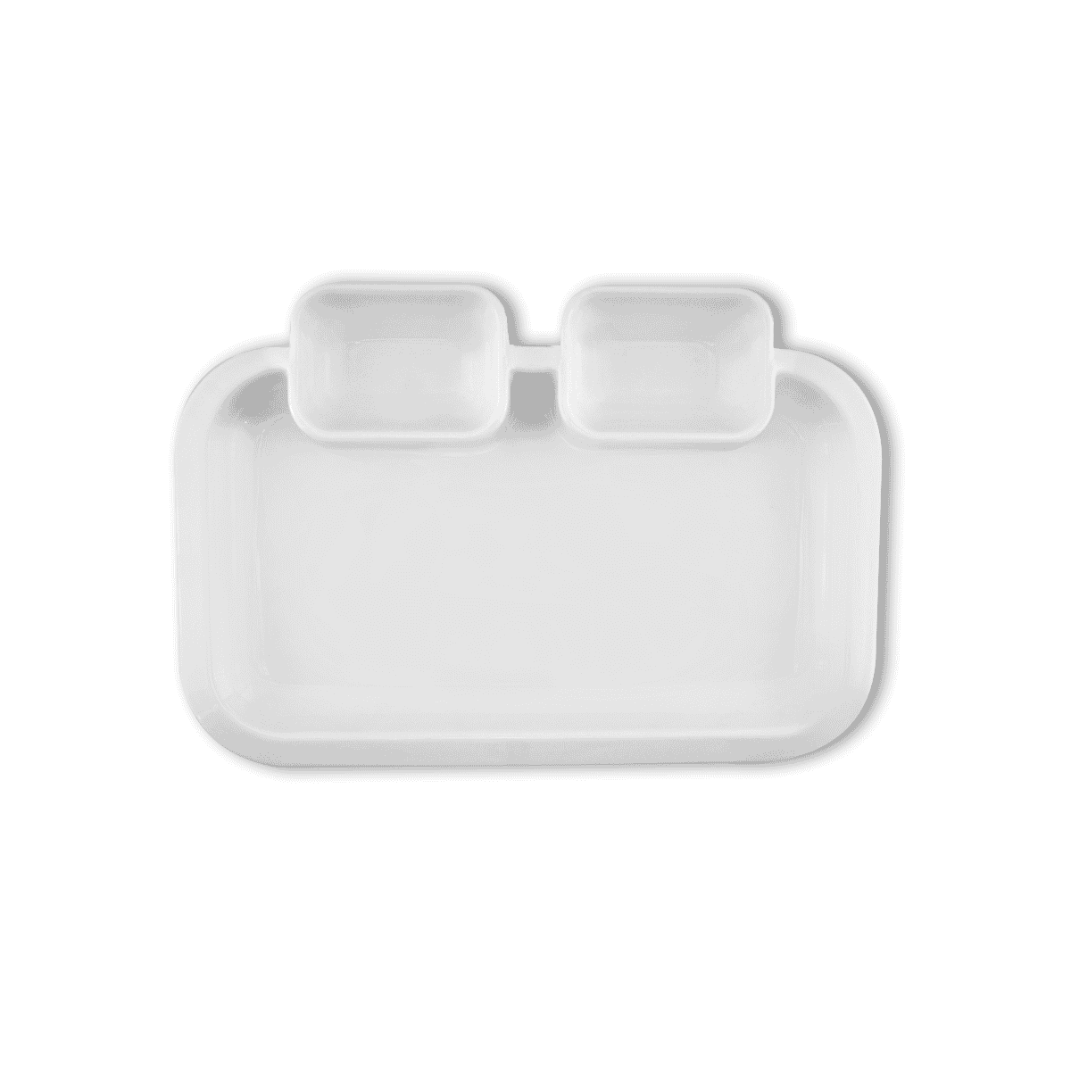 Blaze 3-Portion Melamine Fast Food Dish Kaka Bawa Sons