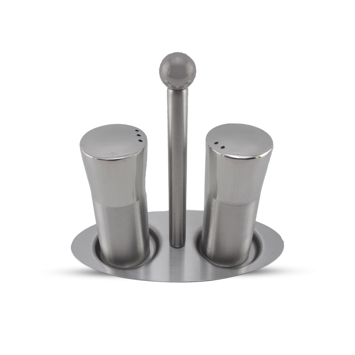 Salt & Pepper Holder 3" Silver