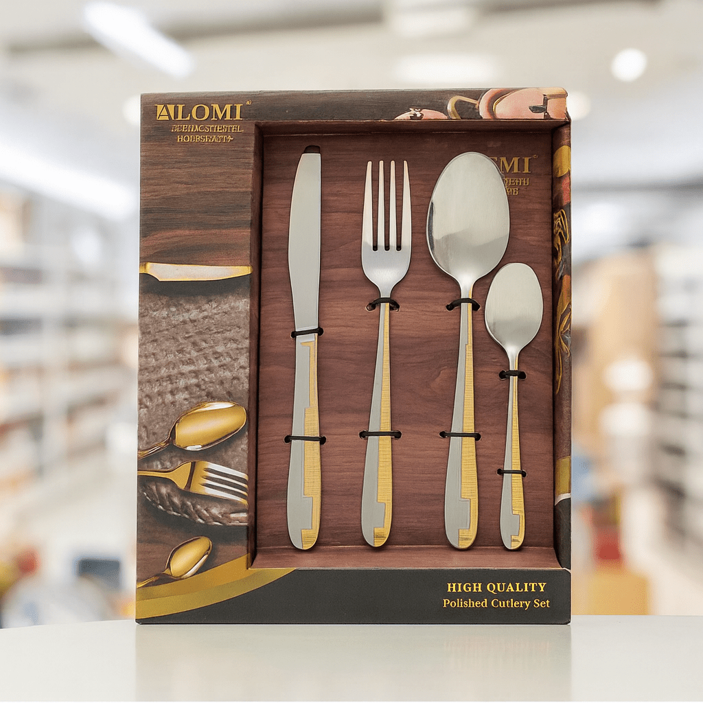 Alomi 24-Piece Cutlery Set With Stand Kaka Bawa Sons