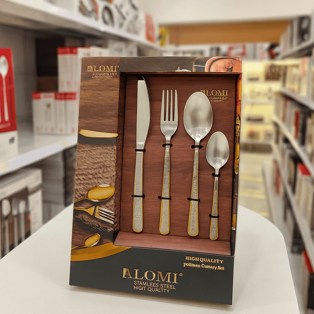 Alomi 24-Piece Cutlery Set With Stand Kaka Bawa Sons