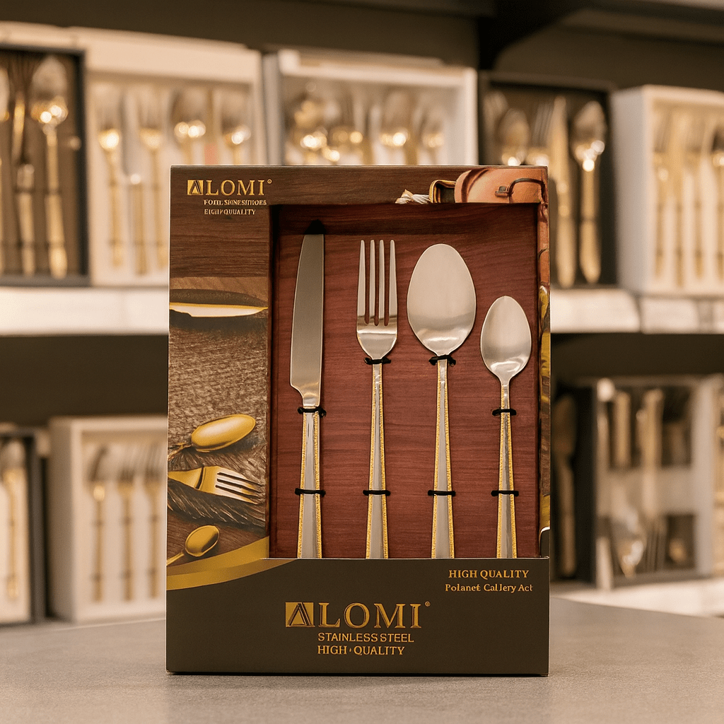 Alomi 24-Piece Cutlery Set With Stand