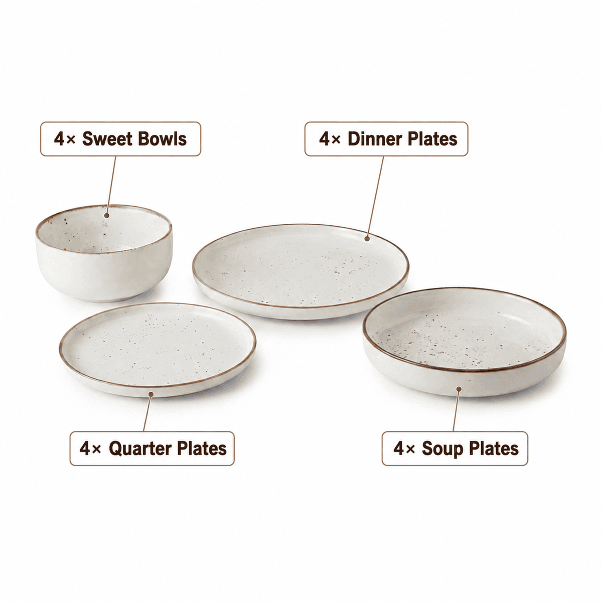 Danny Home 16-Piece Dinner Set Kaka Bawa Sons