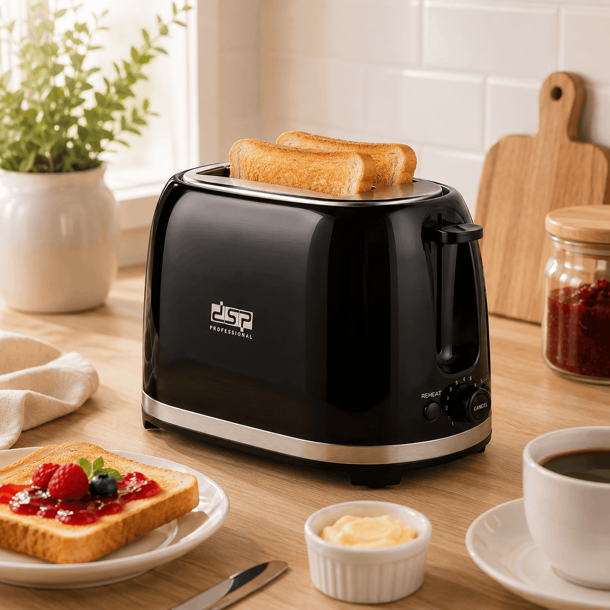 DSP Black Stainless Steel Toasters Kaka Bawa Sons