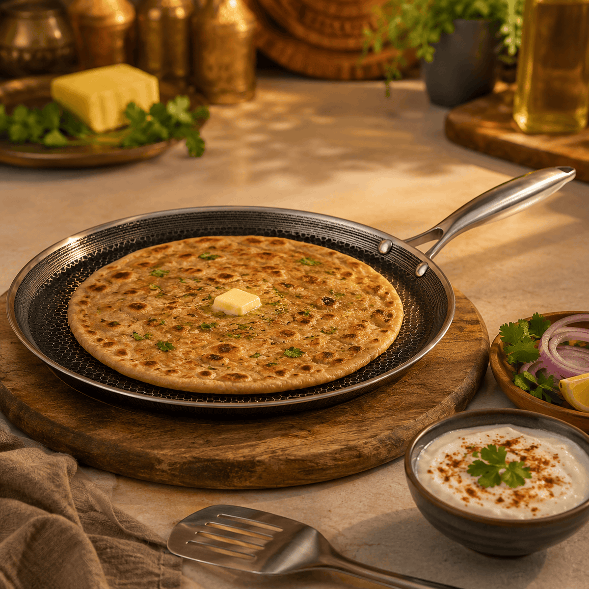 Contay Laser Coating Tawa With Steel Handle Kaka Bawa Sons