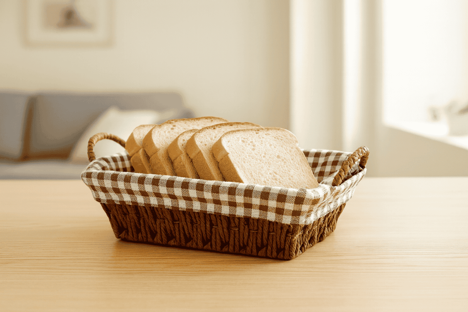 Prime Square Bread Basket With Fabric Kaka Bawa Sons