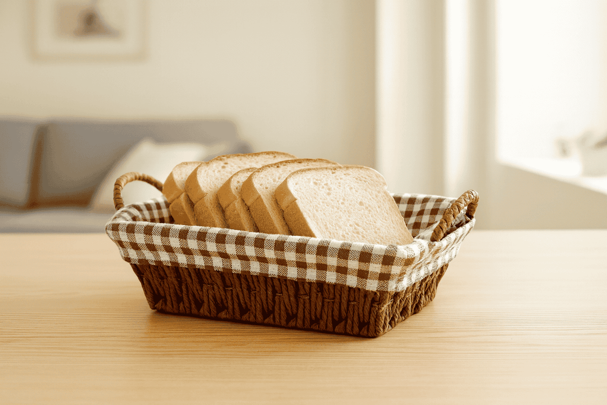 Prime Square Bread Basket With Fabric Kaka Bawa Sons