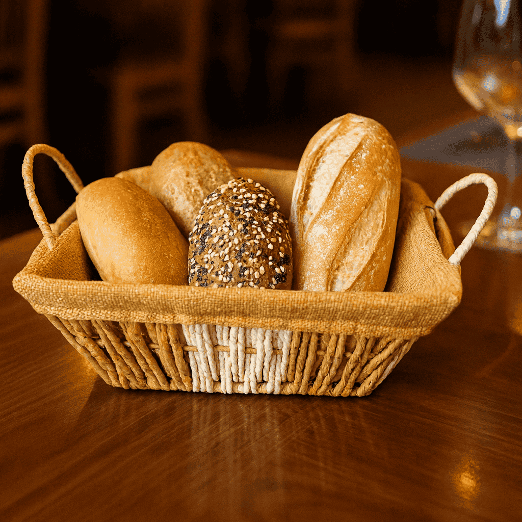 Prime Square Bread Basket With Fabric Kaka Bawa Sons