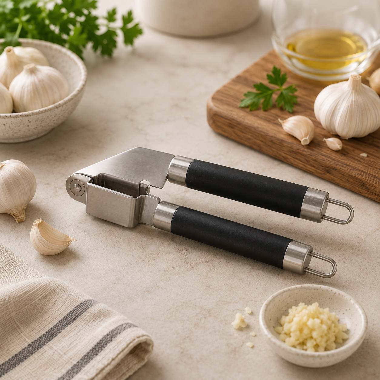 Shengya Stainless Steel Garlic Press