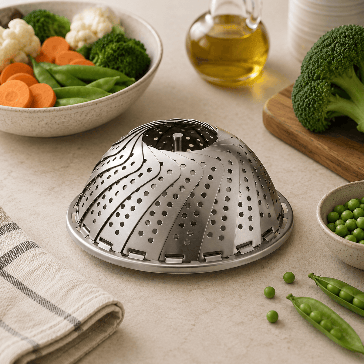 Shengya Stainless Steel Foldable Steamer Basket Kaka Bawa Sons