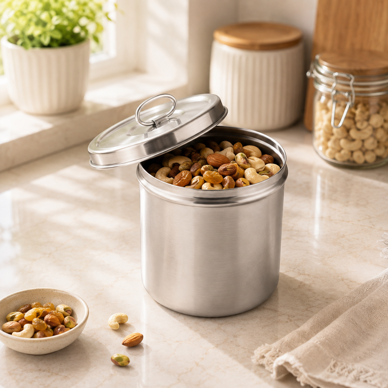 R/S Stainless Steel Cylindrical Storage Container