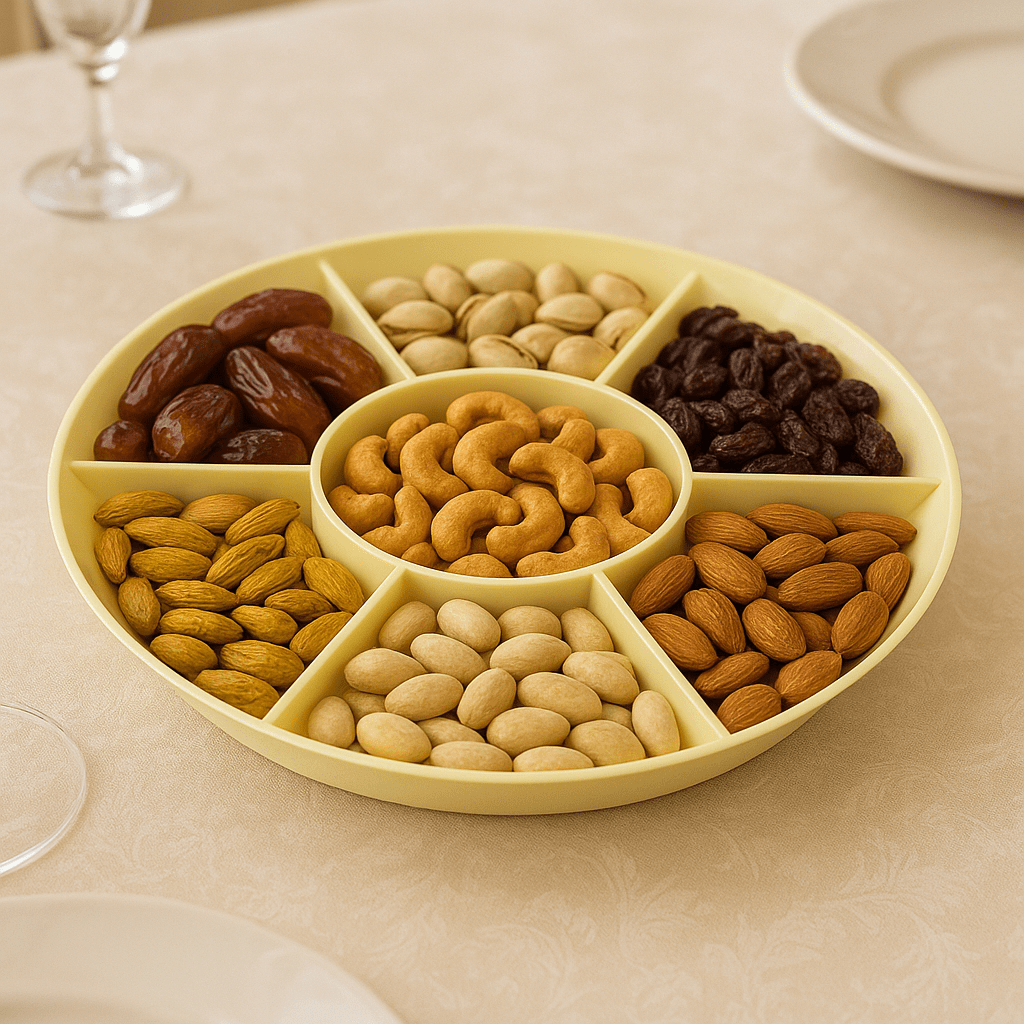 7-Portion Appollo Oval Plastic Dry Fruit Dish
