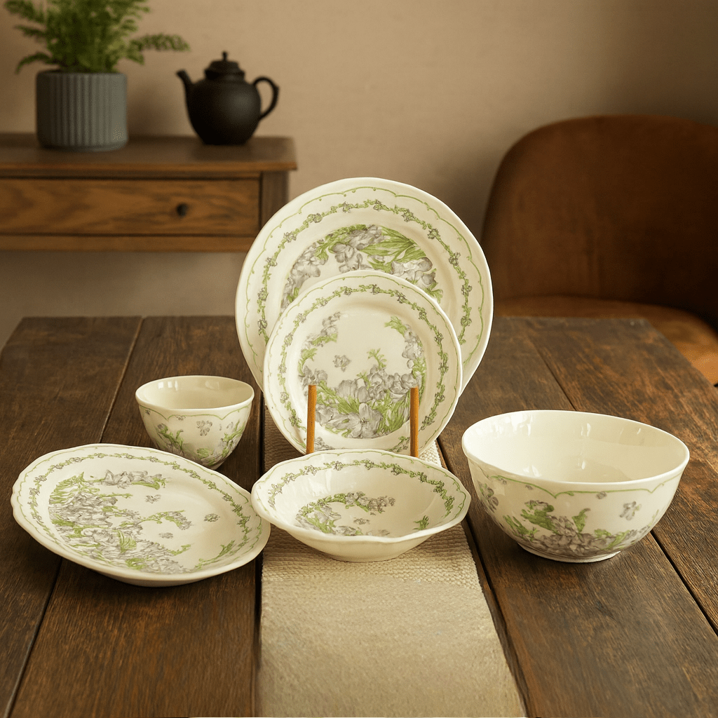 26-Piece Floral Design Dinner Set