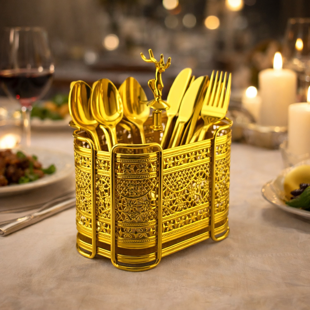 Fancy Golden Spoon Holder