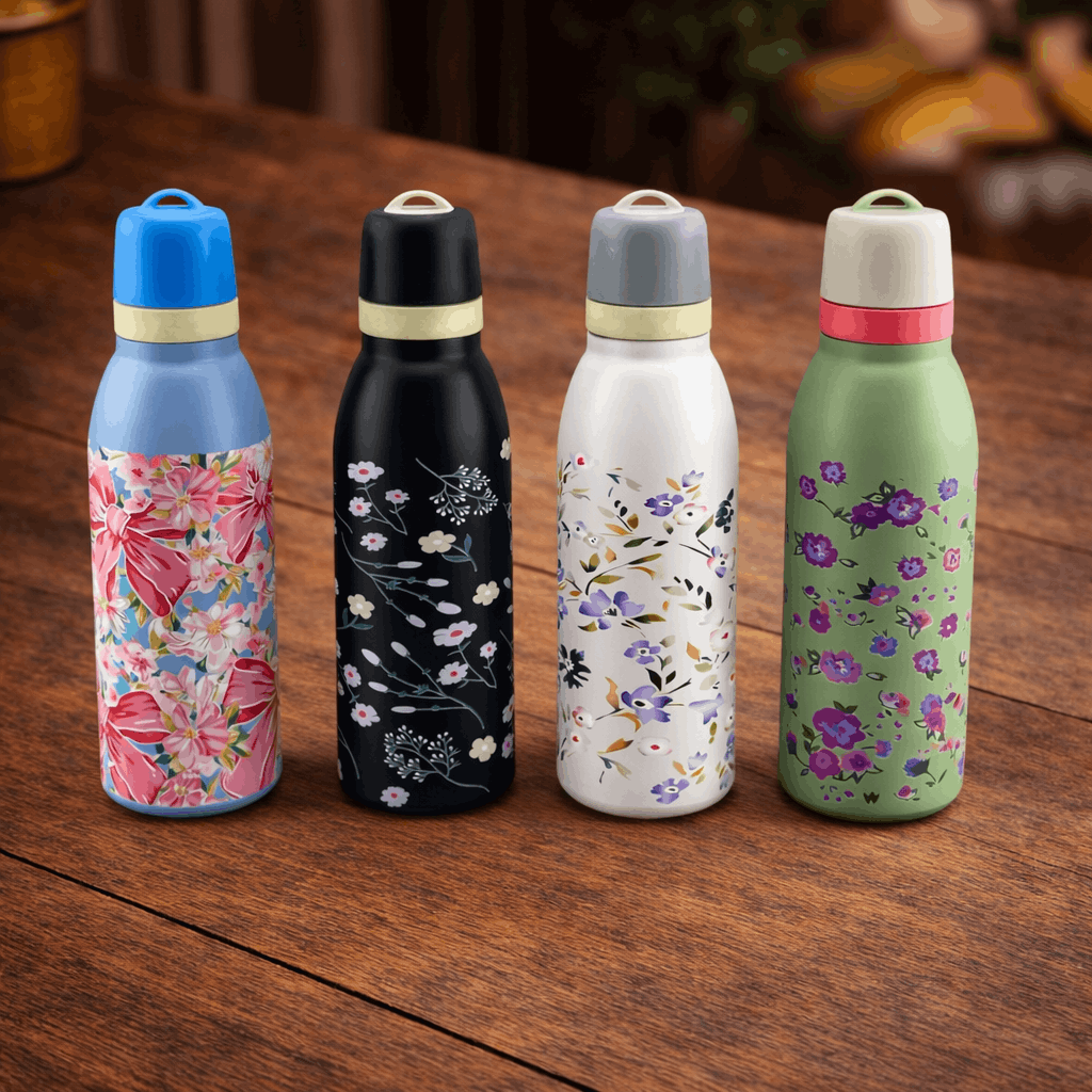 Twist Floral 530 ml Vacuum Flasks Kaka Bawa Sons
