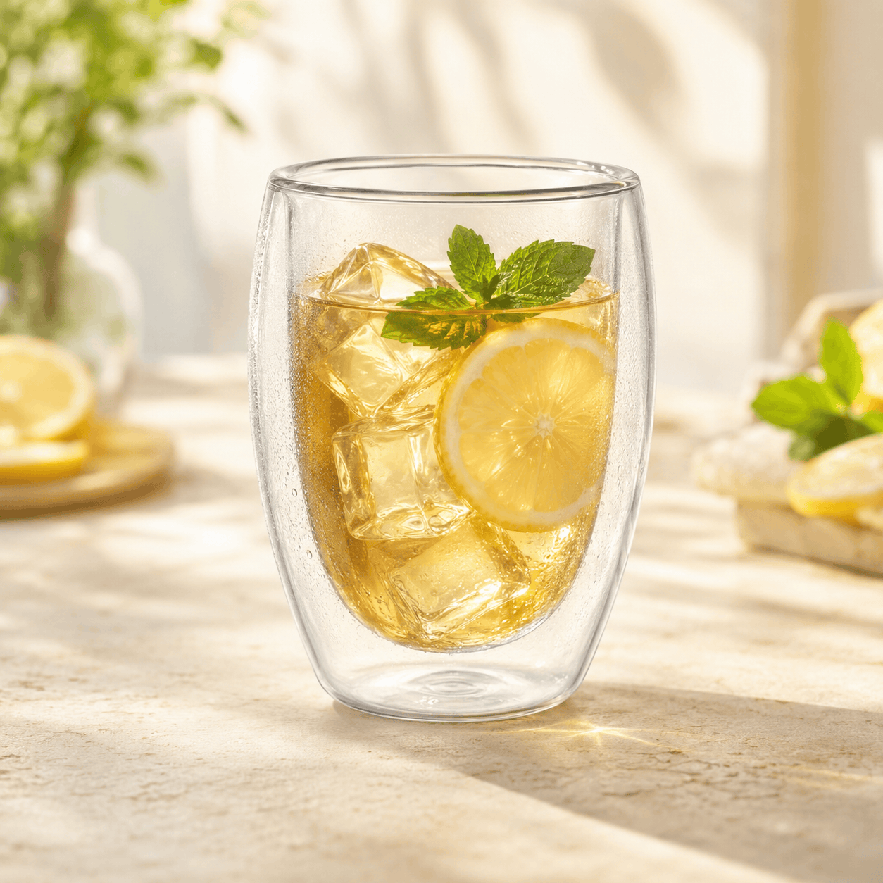 S.G 350 ML Clear Everyday Double Wall Glass Kaka Bawa Sons