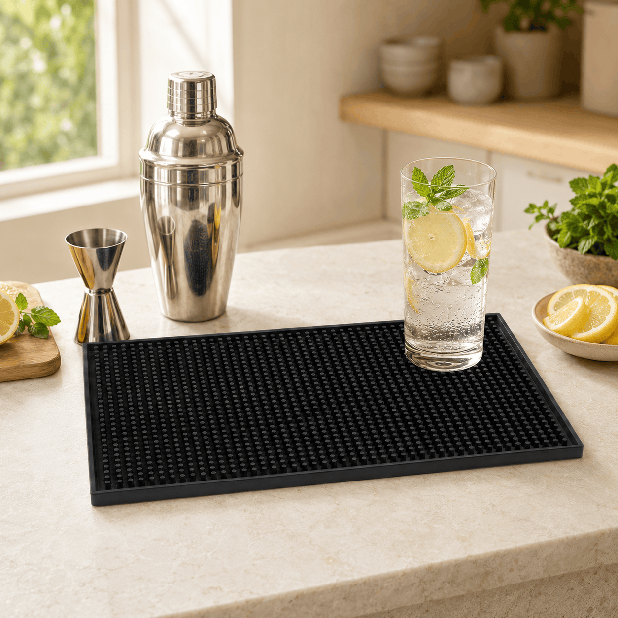 Dixie Non-Slip Silicone Black Bar Mats Kaka Bawa Sons
