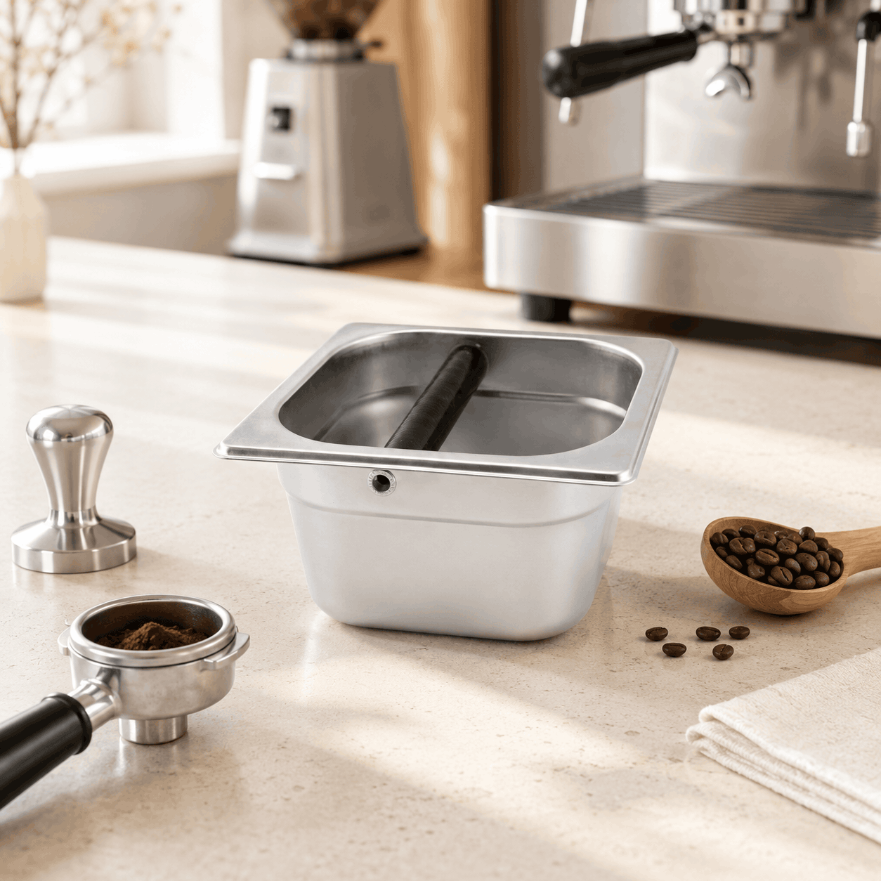 Mart Stainless Steel Coffee Pans With Black Handle Kaka Bawa Sons