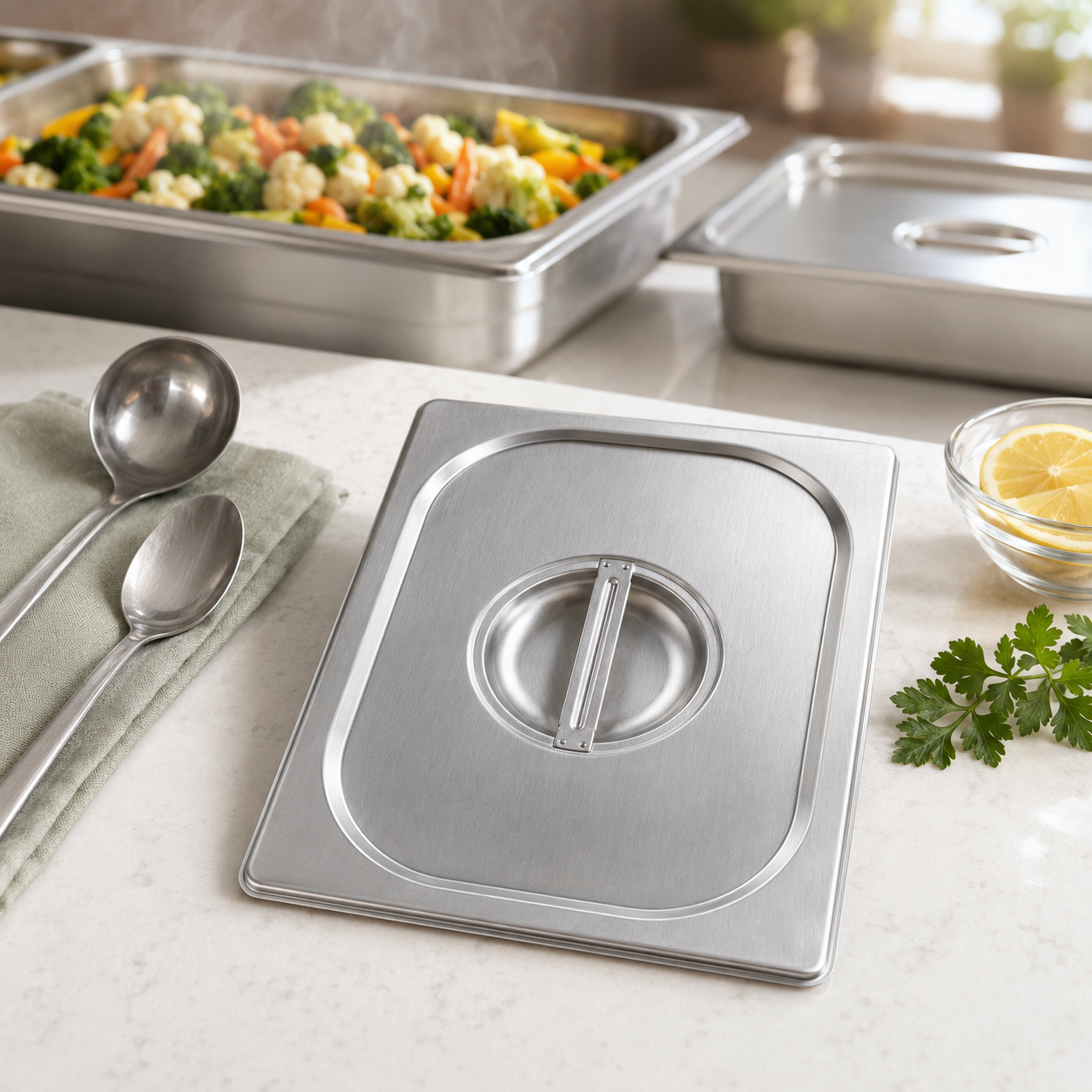 Mart 1/2 Stainless Steel Gastronorm (G.N) Food Pans