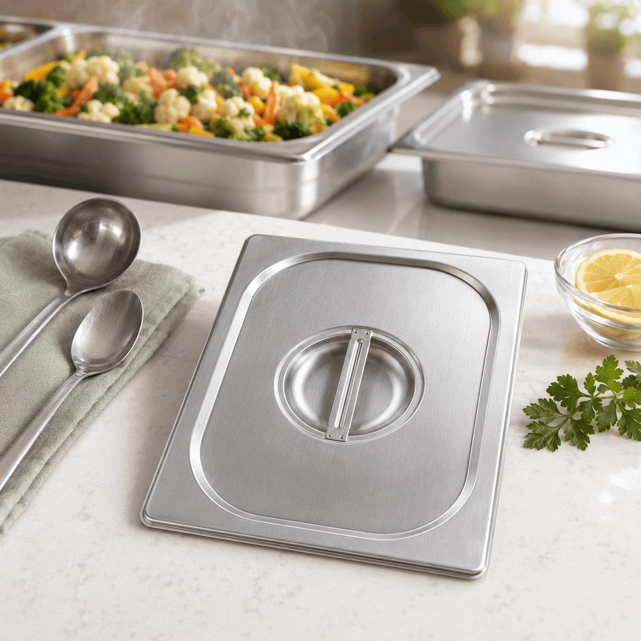 Mart 1/2 Stainless Steel Gastronorm (G.N) Food Pans Kaka Bawa Sons