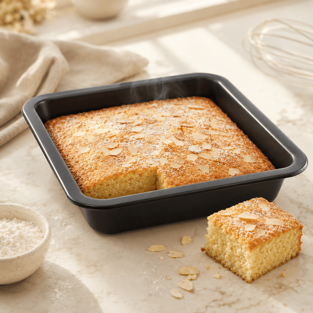 Kings 9-Inches Black Metal Square Cake Pan Kaka Bawa Sons