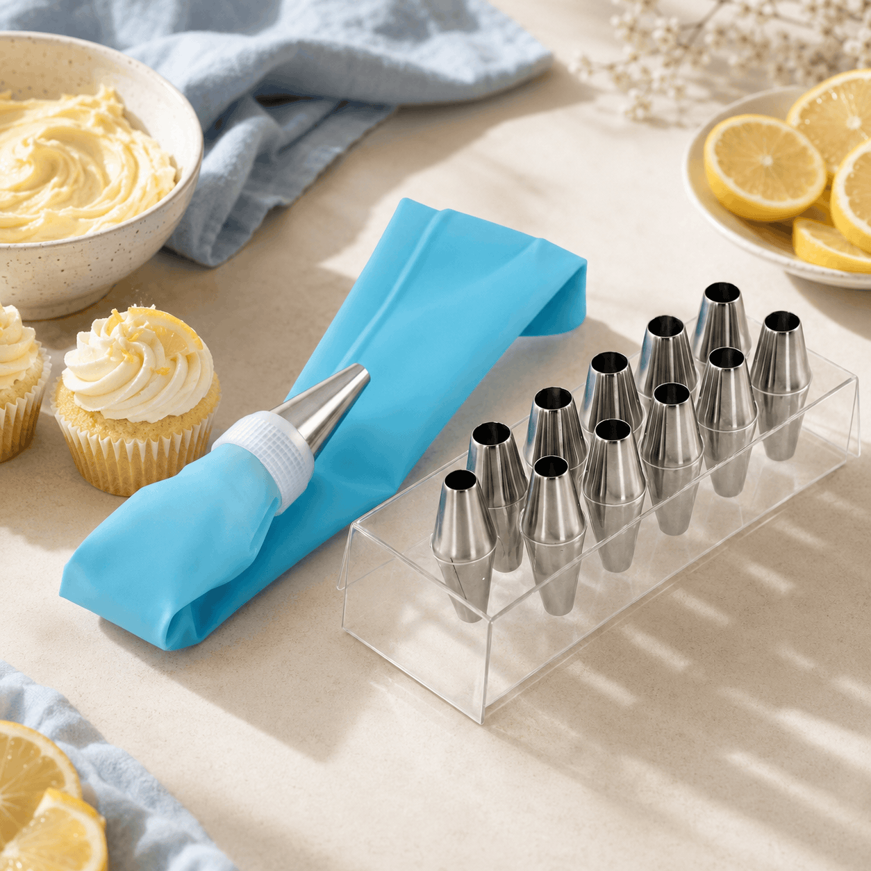 Best Stainless Steel Icing Bag With 15-Pieces Nozzles Set Kaka Bawa Sons