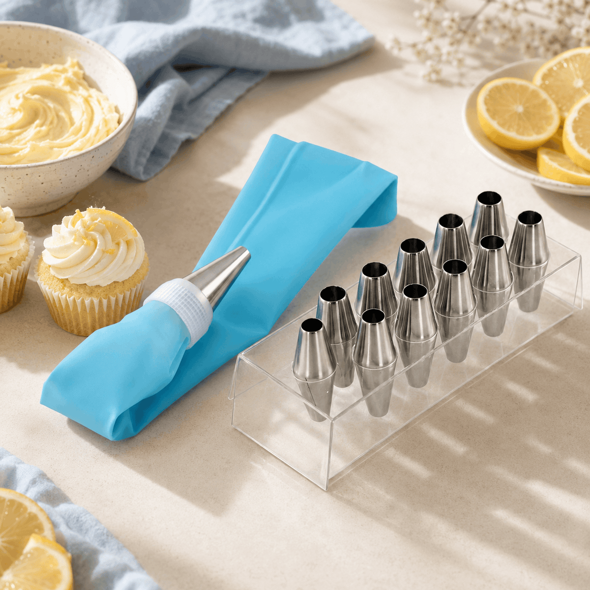 Best Stainless Steel Icing Bag With 15-Pieces Nozzles Set Kaka Bawa Sons