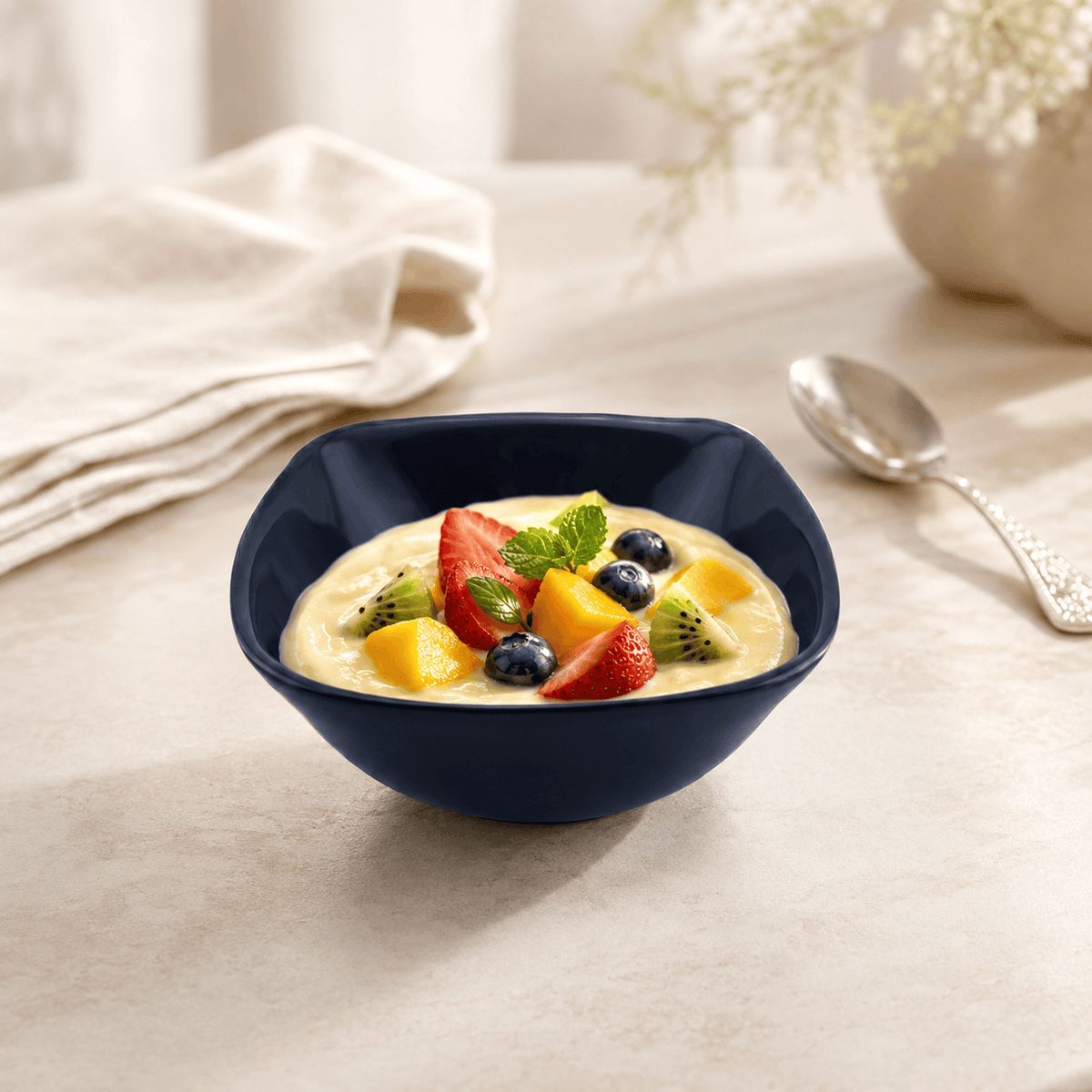 Home table Matt Black Marble Square Serving Bowls Kaka Bawa Sons