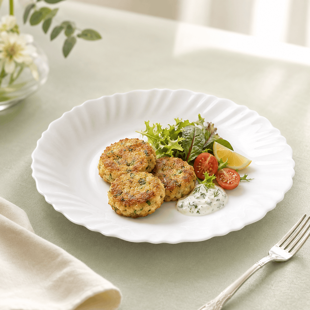 Arcopal 7-Inches , 10-Inches Opal White Marble Flat Plate Kaka Bawa Sons