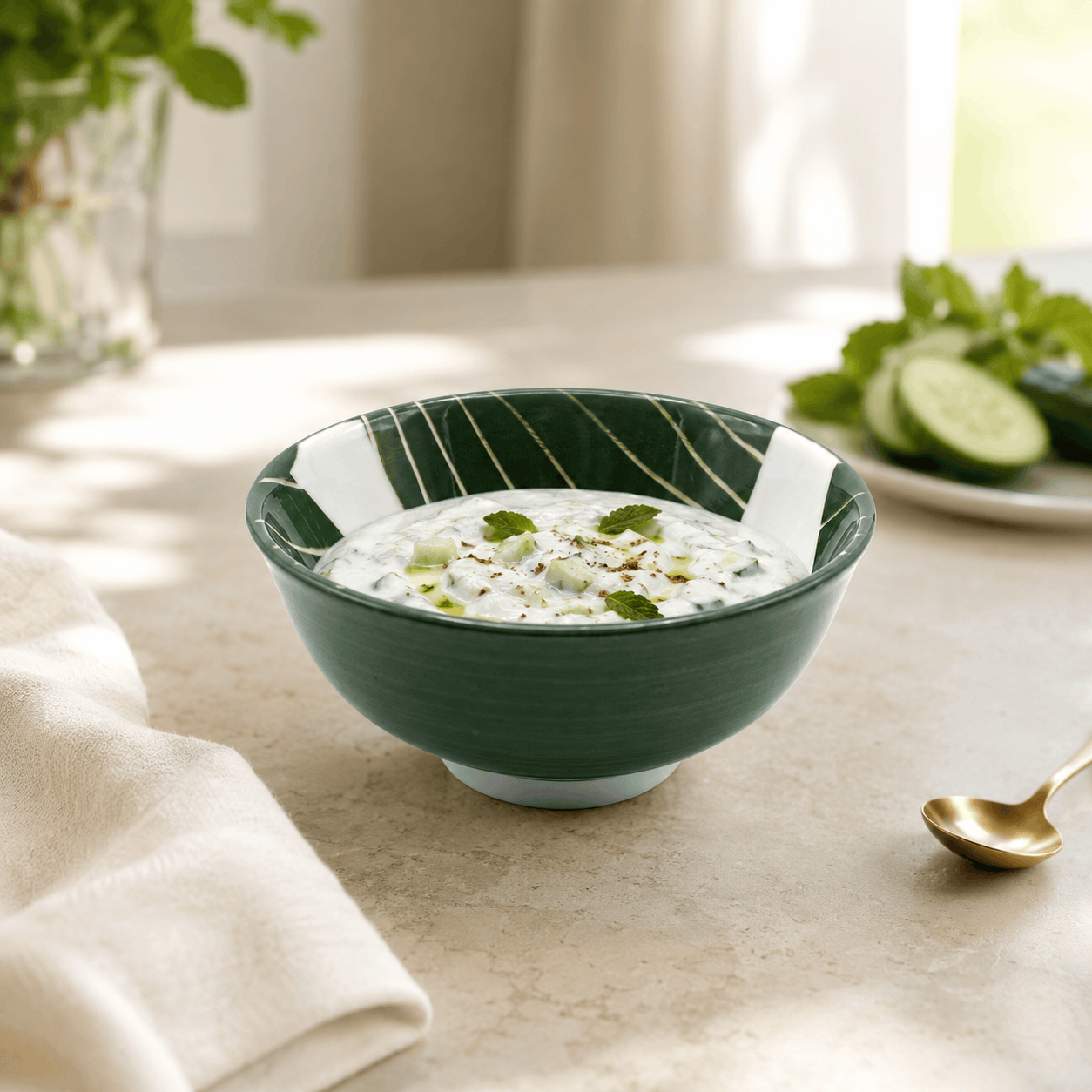 Gupan Leaf Design Matte Green Marble Sweet Bowls Kaka Bawa Sons