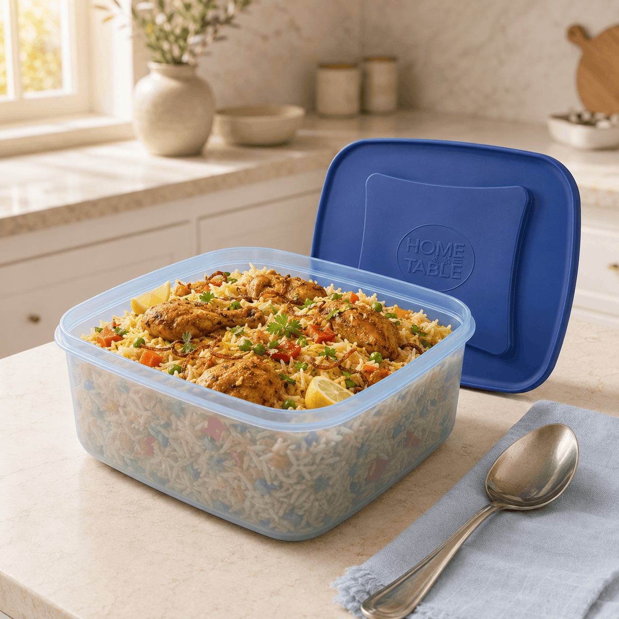 Home Table 3-Liter 2.8Kg Plastic Food Containers Kaka Bawa Sons
